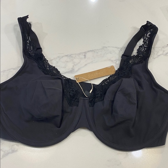 H6 NWT Skims Fits Everybody Lace Unlined Full Coverage Bra in Onyx 40DD - Picture 5 of 7